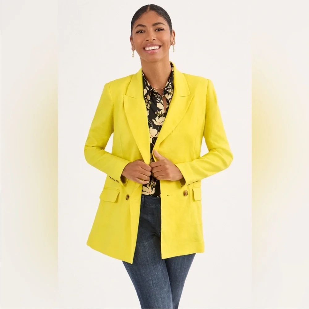 Women's Yellow Blazer - Picture 2 of 3